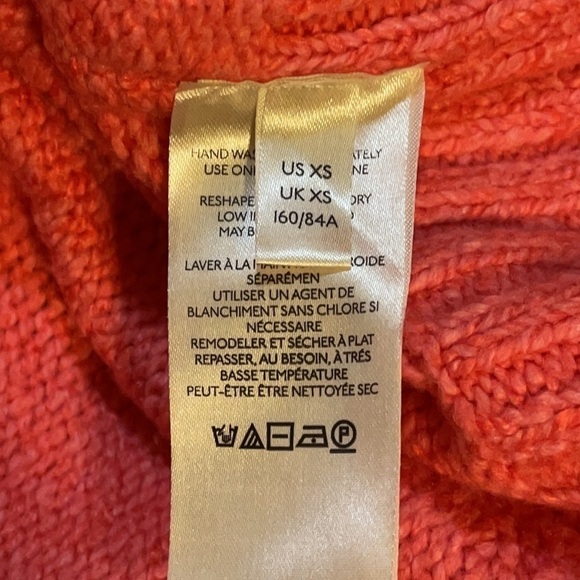 New Free People Brookside Tunic Oversized Sweater in Pink Lightning Boho Sz XS - Picture 9 of 11